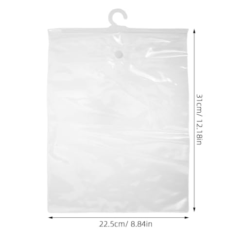 Gadpiparty Hanging Storage Bags Pvc Plastic Organizer Bags with Hooks 12pcs with Sturdy Hook Design and Flat Structure, Reusable Storage Pouches for Headphone and Book Organization on Doors - Image 2