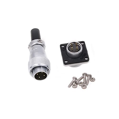 Zblzgp Weipu Ws16 Metal Circular Connector Male Plug Panel Mount Socket Waterproof Aviation Electrical Wire Cable Connector For Electric Power (Male Plug& Female Socket, 4Pin) #TOP26