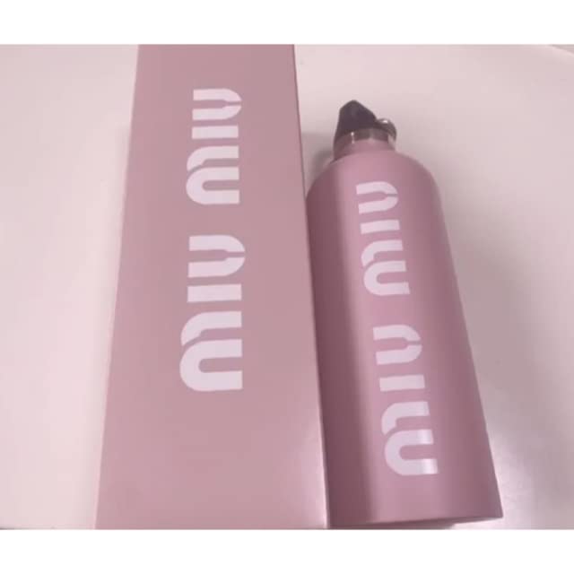 Amazon.co.jp: miumiu ステンレススティール ウォーターボトル 水筒  