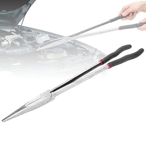 Straight Long Needle Nose Pliers, 16in Long Reach Nose Pliers, Nipper Bent Nose Duckbill Pliers for Access in Tight Spaces