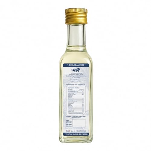 Image of Sugan Earth Cold Pressed Virgin Coconut Oil 100ml | 100% Pure & Natural | Unrefined Kachi Ghani Edible Oil for Cooking, Skin & Hair Nourishment, Baby Care, Oil Pulling| No Chemicals, No Preservatives | Organic Oil