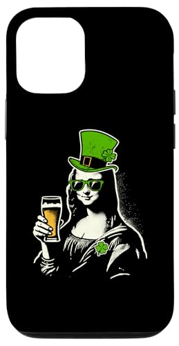 Mona Lisa Beer Leprechaun St Patty's Funny St Patrick Coque pour iPhone 12/12 Pro Mona Lisa Beer Leprechaun St Patty's Funny St Patrick Coque pour iPhone 12/12 Pro