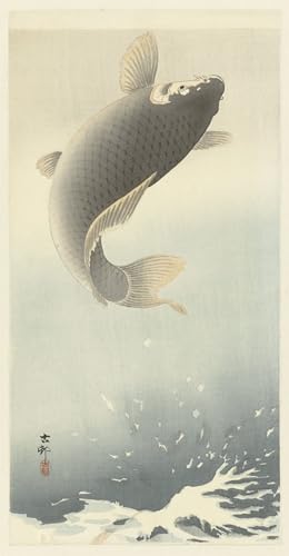 Ohara Koson Fleur et eau courante pour une déco zen de bureau