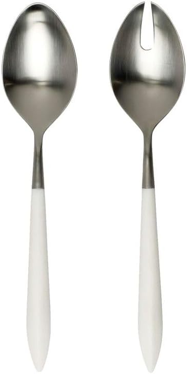 Ares Argento & White Salad Serving Set