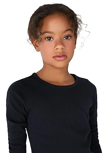 Blusa Básica Infantil Menina Manga Longa Regular Preto 003