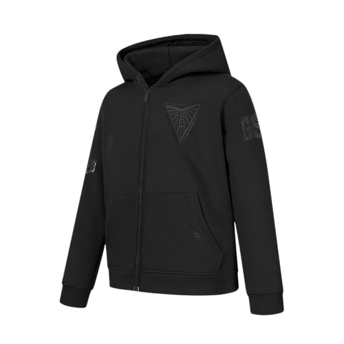 Big Boys WNBA Classic Triple Black Fleece Full Zip Hoodie3