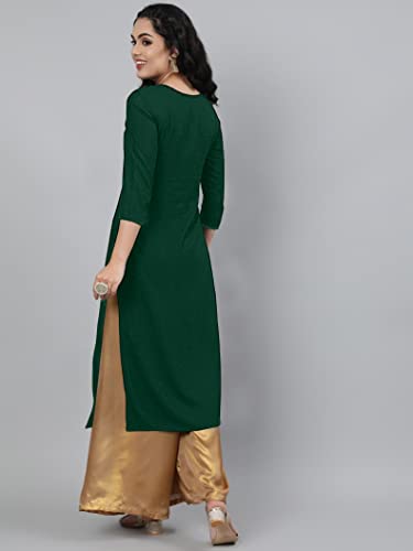 Image of Femvy Women's Rayon Solid Regular Kurti