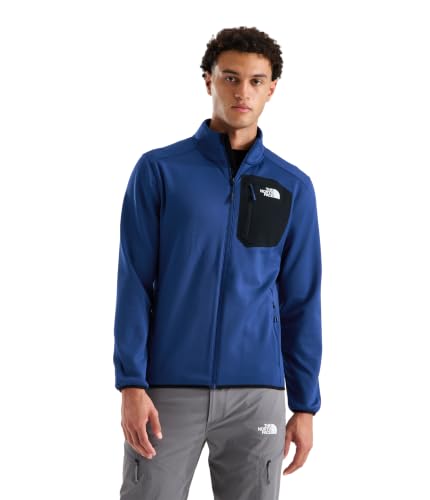 Image of THE NORTH FACE Men's Crest Full Zip Jacket | Water Repellent Fleece Coat, Double Layer Stand Collar & Zip Hand Pockets