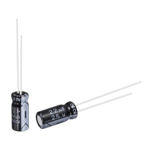 sourcing map 22uF 25V 5x11mm Electrolytic Capacitor, Radial Leads Aluminum Capacitors for TV, LCD Monitor, VCD, 50Pcs