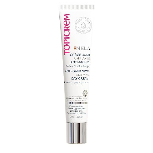 Topicrem - Mela, Crème Jour Unifiante Anti-Taches - Hydrate 24h, Unifie le Teint, Corrige et Prévient l’Apparition des Taches - Double Protection UV +...