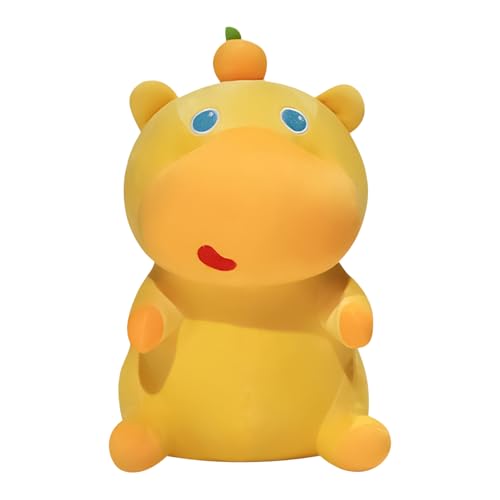 Sulxyi Muñeca Capybara Lulu, animal de peluche de capybara suave, muñeca de almohada de felpa, alivio de estrés de rebote lento peluche, tela ideal para la piel para niños