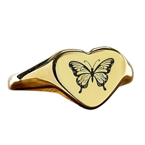Bague papillon cœur argent 925 : oubliez les allergies avec cette chevalière fait main