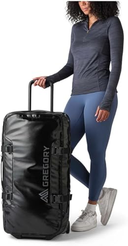 Gregory Alpaca 100L Water-Resistant Adventure Travel/Gear Organization Wheeled Duffle Bag with Packing Cube Included, Obsidian Black4
