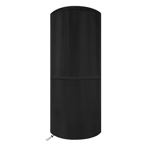 Dokon Patio Heater Covers Waterproof Gas Garden Heater Cover Windproof Anti-UV Heavy Duty Oxford Fabric Outdoor Punch Bag Cover Cover
