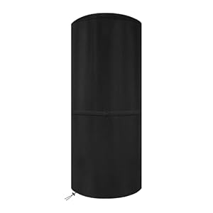 Dokon Wetterschutzhülle für Enders Polo 2.0 Terrassenheizer, Heizpilz, Wasserdicht Winddicht UV-Beständiges Robustes Oxford-Gewebe Heizstrahler Abdeckung, Rund (50x50x120cm) - Schwarz