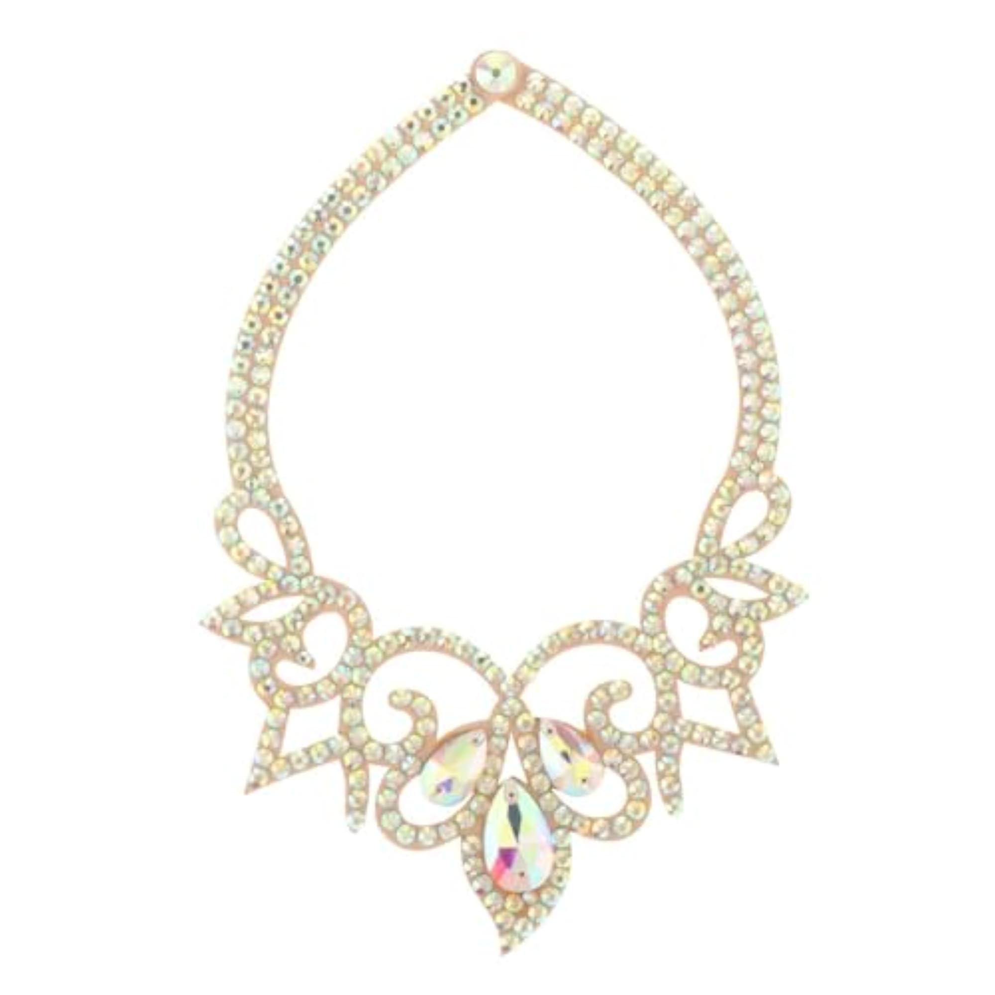 Belly Dance Rhinestone Necklace, Bling Dance Accessories