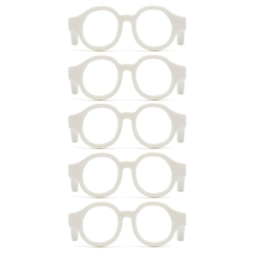 5Pcs/set Doll Photo Props Black Frame Glasses Model Tiny No Lenses Glasses