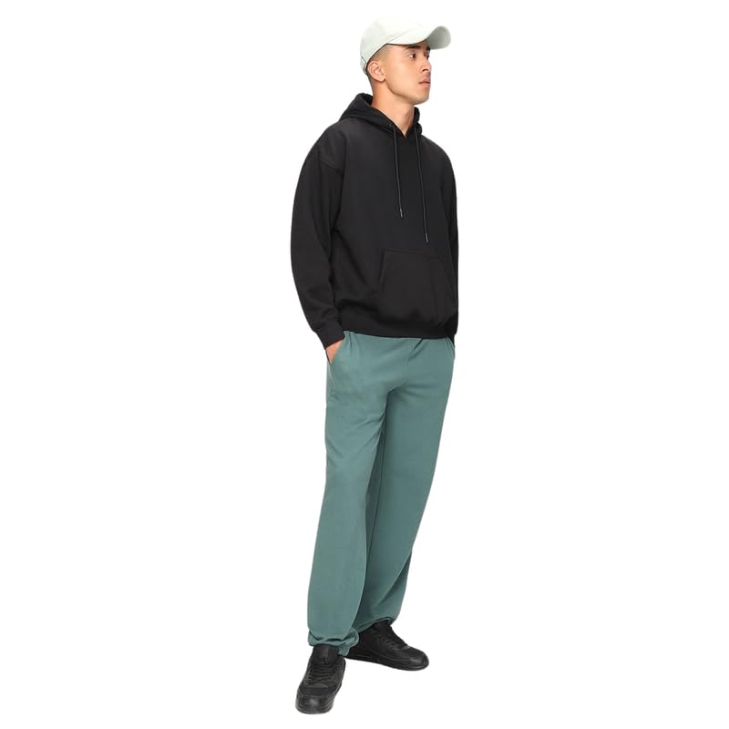 DRISHTI LIFESTYLEMen's Fashion Long Sleeve Regular Fit Fleece Hoodie | Warm Kangaroo Pocket Design | Perfect for Winter and Casual Wear | Stylish & Comfortable-Red