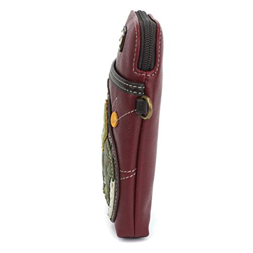 Image of CHALA Cell Phone Crossbody Purse-Women PU Leather /Canvas Multicolor Handbag with Adjustable Strap