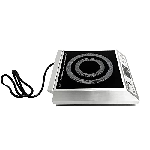 Summit Sincfs1 Portable Induction Cooktop 1-Burner, 1800 Watts, 10-Power Levels, Ceran Black Glass Surface, Timer, Easy Cleanup, Automatic Pan Recognition, Plug-In, Comes With 7-Piece Cookware Set #TOP6
