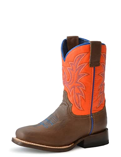 ROPER Boys' Cowboy Western Boot Broad Square Toe Tan 9 D(M) US