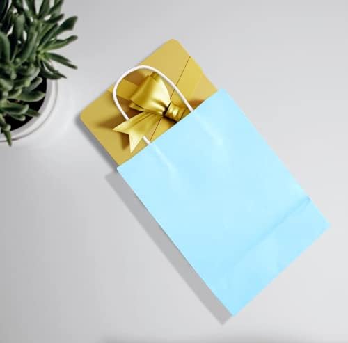 TUBOIZ 24 Pcs Paper Party Bags for Kids Party, Gift Bags for Birthdays, Parties, Celebrations, Baby Shower, Halloween, Christmas  Kraft Paper Bags with Handles.