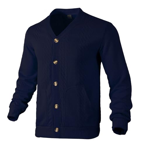 Chaqueta lana hombre mangas largas suave contra el frío