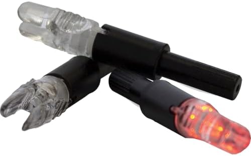 New Archery Products Thunderglo Half Moon Crossbow Led Illuminated Auto Turn-On Arrow Nocks - Red (3 Pack) image 2