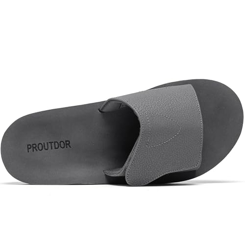 Men's Wide Slide Ergonomic Sandals Fully Adjustable Strap & Comfort Fit Orthotic Arch Support Athletic Sandals with Soft Cushion Footbed4