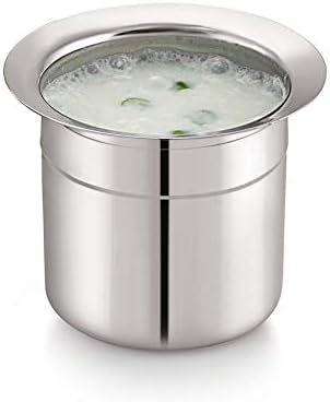 Mukti Premium Stainless Steel Milky Mist Pot|Container| Pot for Storing Milk,Butter Milk|Durable and Silver Classic Finish|Ideal for Home & Kitchen|Pack of 1-2150ml