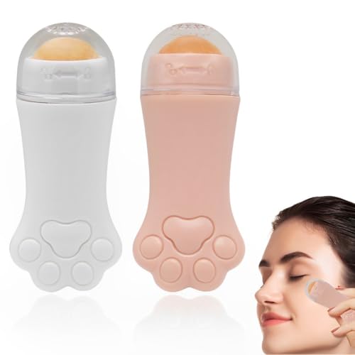 EYVRPAU Volcanic Roller,Rullo per Viso con Pietra Vulcanica,Oil Absorbing Roller,Oil Absorbing Roller per Viso,Vulcanica Soluzione Riutilizzabile,Rullo Assorbente Per Il Viso,Per Pelle Grassa e Zona T