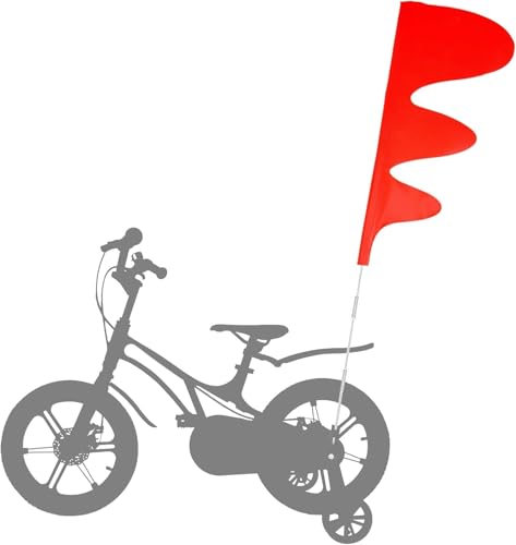 CHILDHOOD Bike Safety Flags, 6 Feet Height with Fiberglass Pole