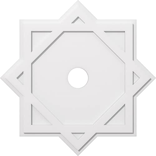 Ekena Millwork CMP38AL-05000 Axel Architectural Grade PVC Contemporary Urethane Ceiling Medallions 38"OD x 5"ID x 21"C x 1"P