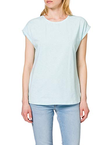 Urban Classics Ladies Color Extended Shoulder Tee T-Shirt, Aqua Melange, S Femme