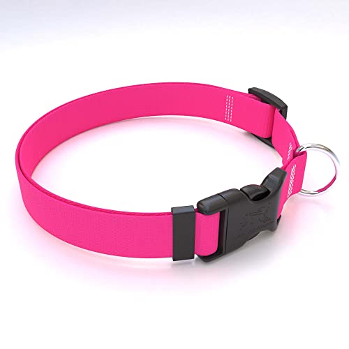 Image of Yellow Dog Design Standard Easy-Snap Collar, Solid Magenta, Small 10 inch - 14 inch