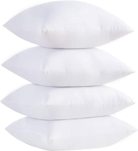 Posh Tag Pack of 4 Extra Deep Filled Cushion Inserts 18 x 18 Inches Fillers Scatter Cushions 45 cm x 45 cm