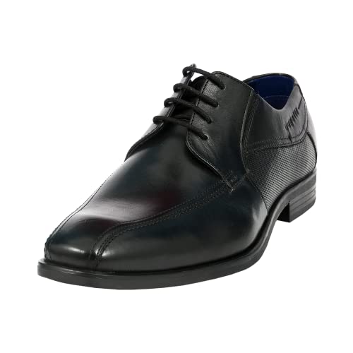 Image of bugatti Men's Business Leather Derby Shoes with Elasticated Comfort Width