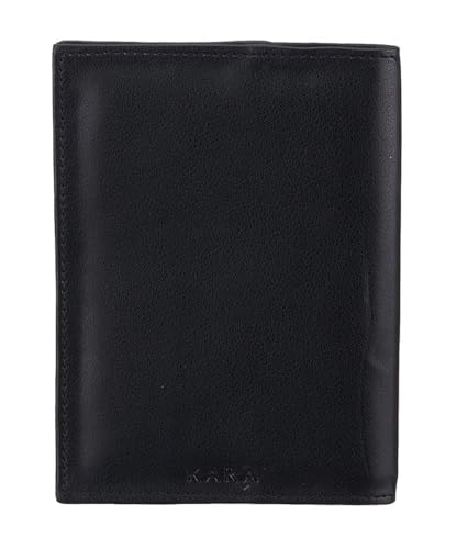 Image of KARA Vegan Leather Passport Cover for Men & Women | Slim Passport Holder for Travel | Passport Pouch | Passport Bag | Travel Passport Wallet | Indian Passport Cover | Passport Cases | Black