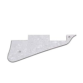 Alnicov Plaque arrière pour médiator de guitare avec perle blanche 3 couches pour guitare Gibson Les Paul Pickguard - Les Beatles, Paul McCartney, John Lennon, RIngo Starr, George Harrison Alnicov Plaque arrière pour médiator de guitare avec perle blanche 3 couches pour guitare Gibson Les Paul Pickguard – Image 2