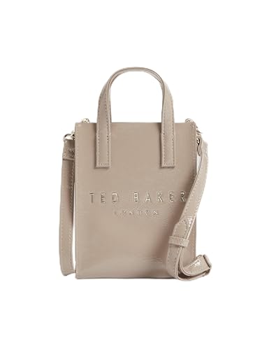 Ted Baker S284045stoneo/S, Mini Bolsa de Iconos arrugados para Mujer, Piedra, Standard