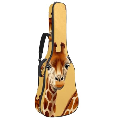 Sac de guitare étanche pour vos cours et concerts : housse folk motif girafe