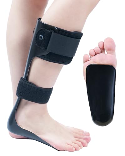 AFO Drop Foot Brace, Half-Sole Foot Drop Brace with Stroke, MS, Hemiplegia, Drop Foot Support for Assist Walking Easier & Better, Lightweight for Men and Women (Right, Large)