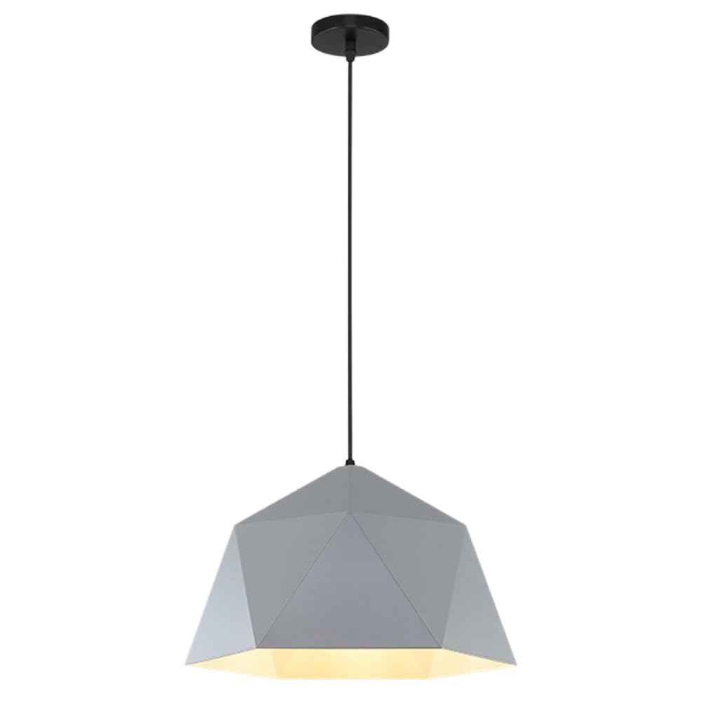 Lampa wisząca w kolorze makaroniku 1 lampa sufitowa metalowy wiszący klosz geometryczny do wyspy kuchennej, jadalni, przedpokoju, przedpokoju i sypialni (1 opakowanie)
