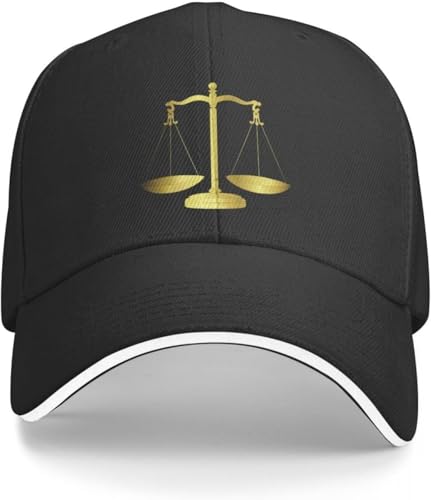 Casquette unissex balance dorée de justice au style hip hop moderne