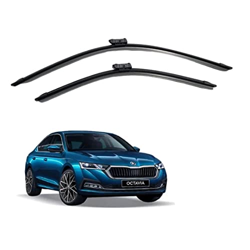Image of Oshotto Frameless (O.E.M Type) Wiper Blades Compatible with Skoda Octavia 2017-2019(24 inch /19 inch)
