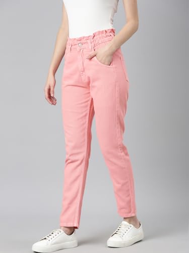 Image of SHOWOFFFF Women Mom Fit Jeans | Denim Jeans for Womens | Mid-Rise Regular Length Jeans for Women's