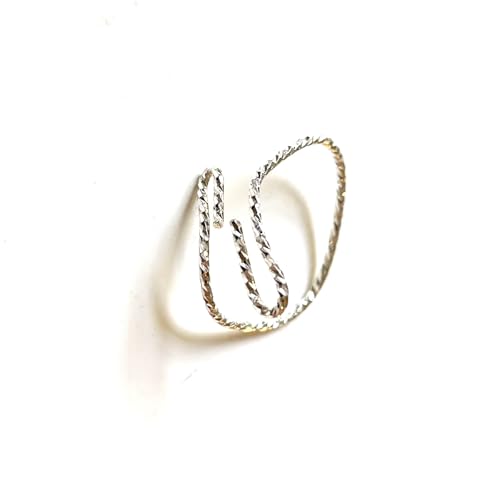Bague en argent TORNADO pour homme et femme au style minimaliste