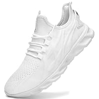 VGPSFN Damen Slip-On Outdoor Sneakers Leichte & Atmungsaktive Sportschuhe Alltagstaugliche Freizeitschuhe Bequeme Schuhe Mit Flacher Sohle Für Straßenlauf Wandern Training Weiß WU 40