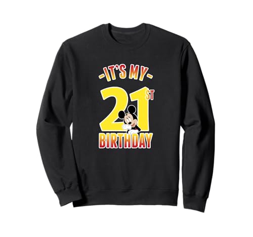 Sweat Mickey Mouse 21st Birthday gradient pour adulte fan de pop culture