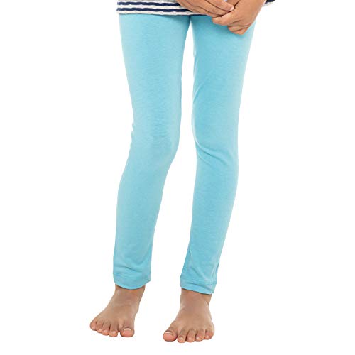 Celodoro Kinder Leggings, stretchige Jersey Hose aus Baumwolle - Hellblau 146-152 Cover